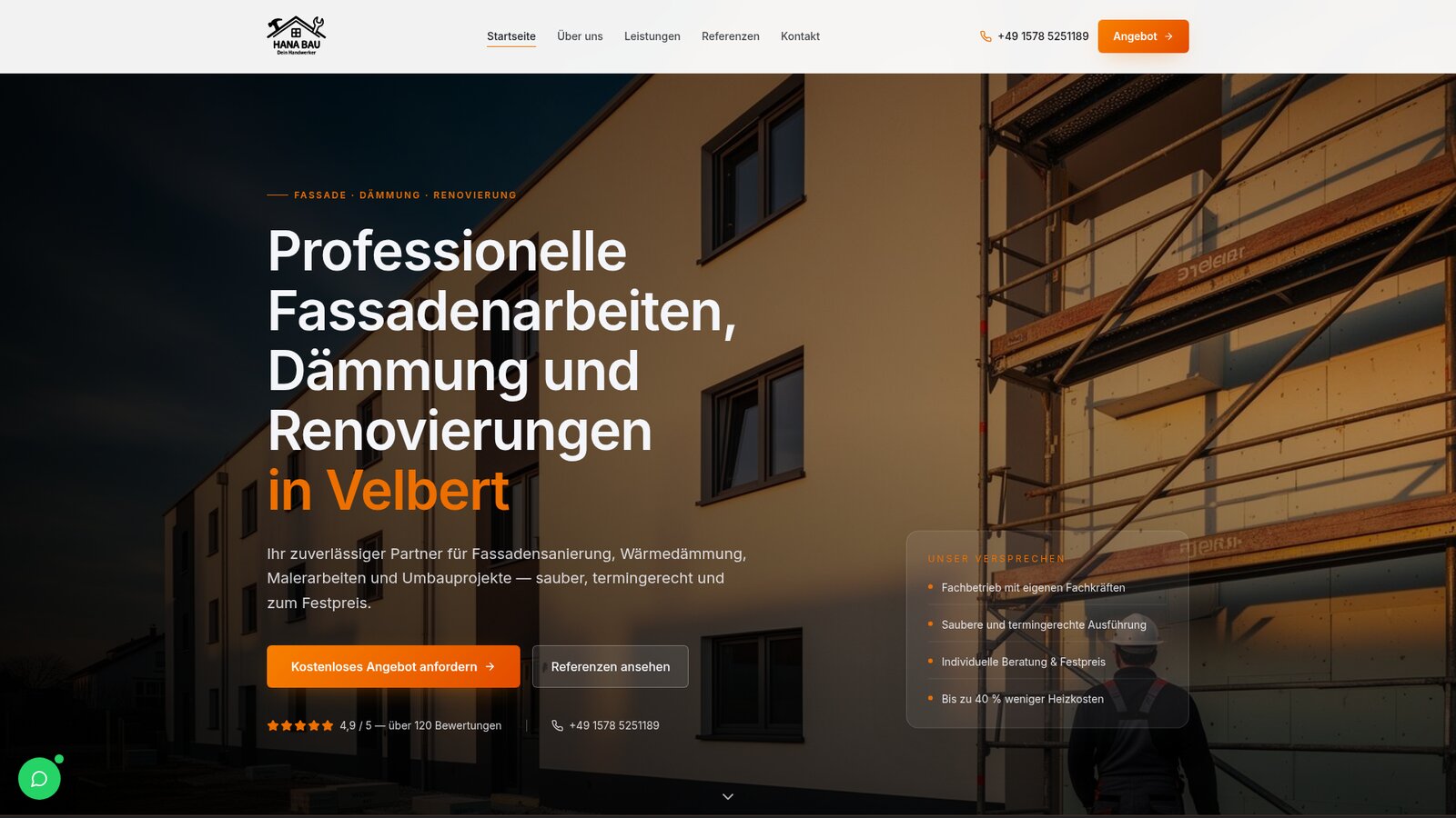 Hana Bau Velbert – craftsman platform façade insulation renovation